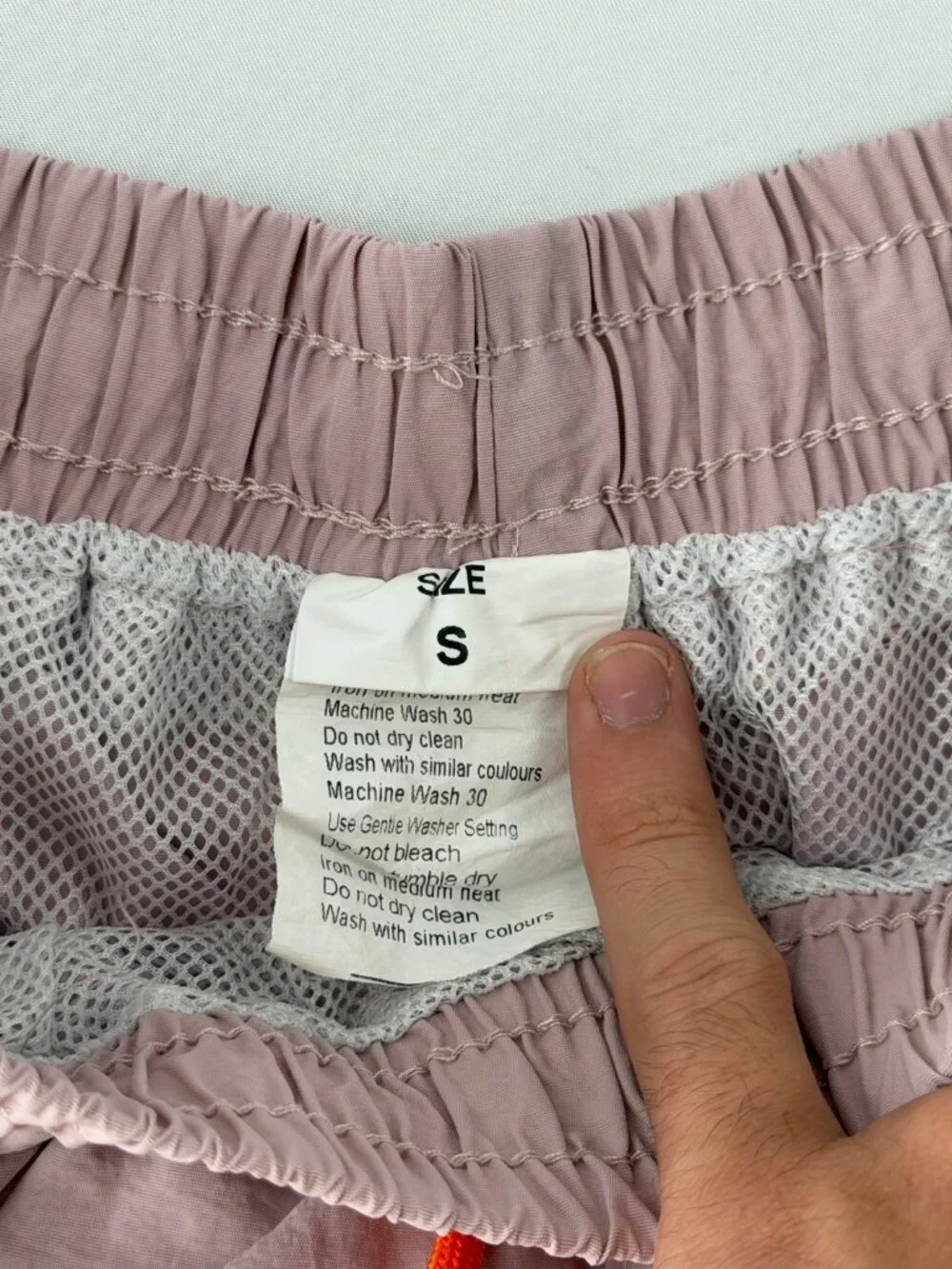 Men Pink Swim Trunks Board Shorts Mesh Compression Liner Size S